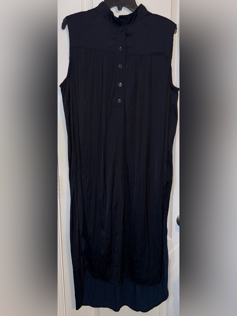 By Anthropologie Black Sleeveless Tunic Top Size M - Picture 7 of 13